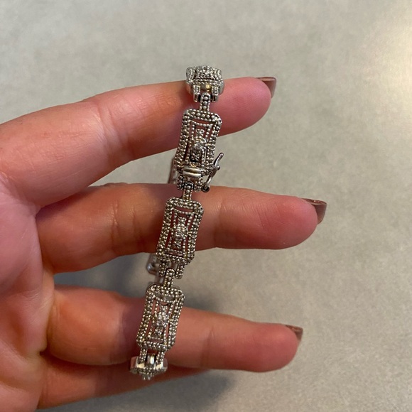 NEW!!! Sterling Silver Diamond Bracelet - Picture 4 of 7
